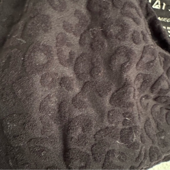 Tai Swim 2 Piece High Cut Cheeky Black Burnout Velvet Textured Leopard Print M - Picture 4 of 10